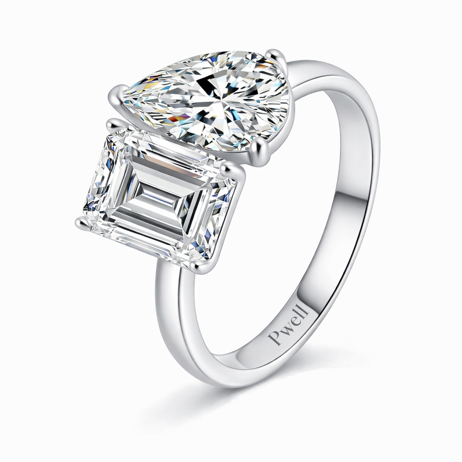 Isolde Toi et Moi Ring 4ct (Silver)