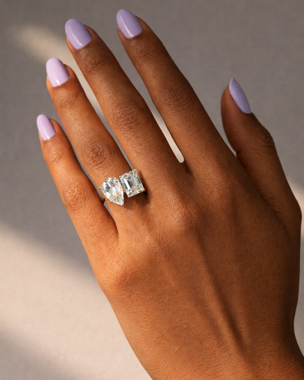 Isolde Toi et Moi Ring 4ct (Silver)