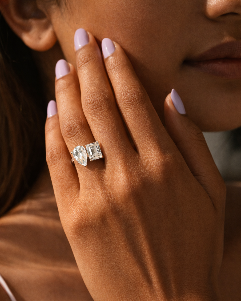 Isolde Toi et Moi Ring 4ct (Silver)
