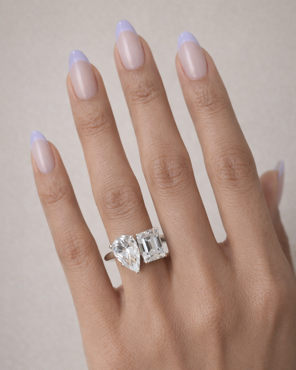 Isolde Toi et Moi Ring 4ct (Silver)
