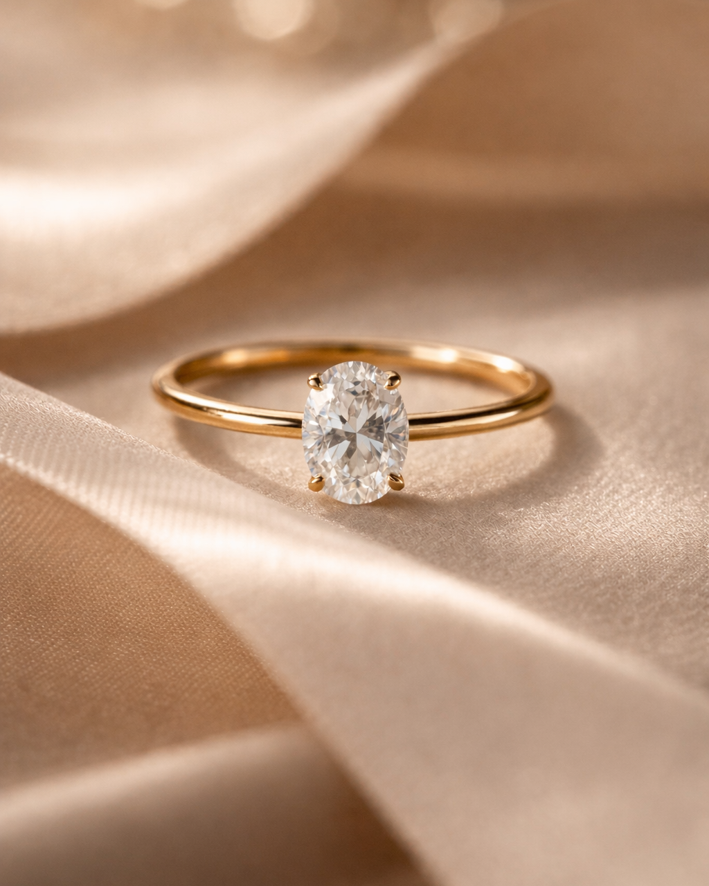 Echo Oval Ring 3ct (Gold)