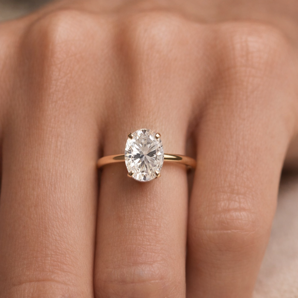 Echo Oval Ring 3ct (Gold)