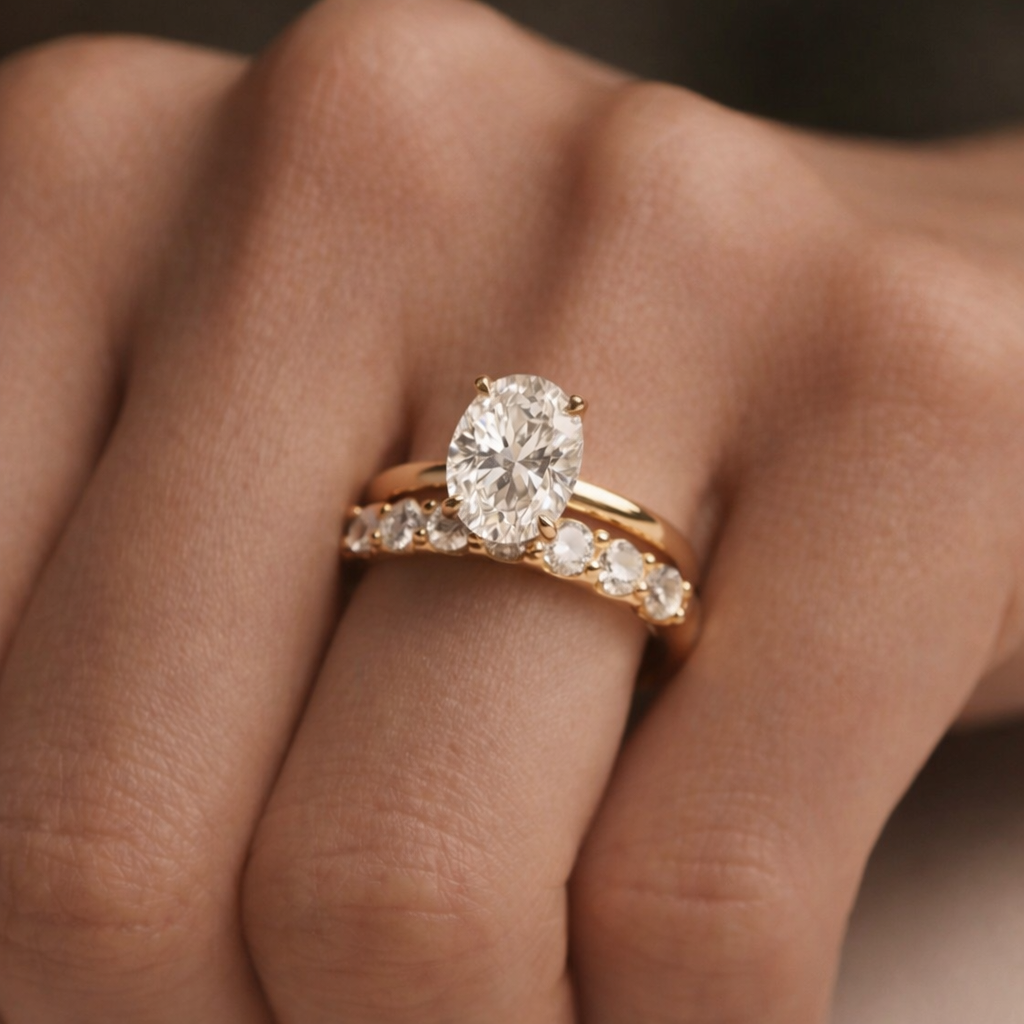 Echo Oval Ring 3ct (Gold)
