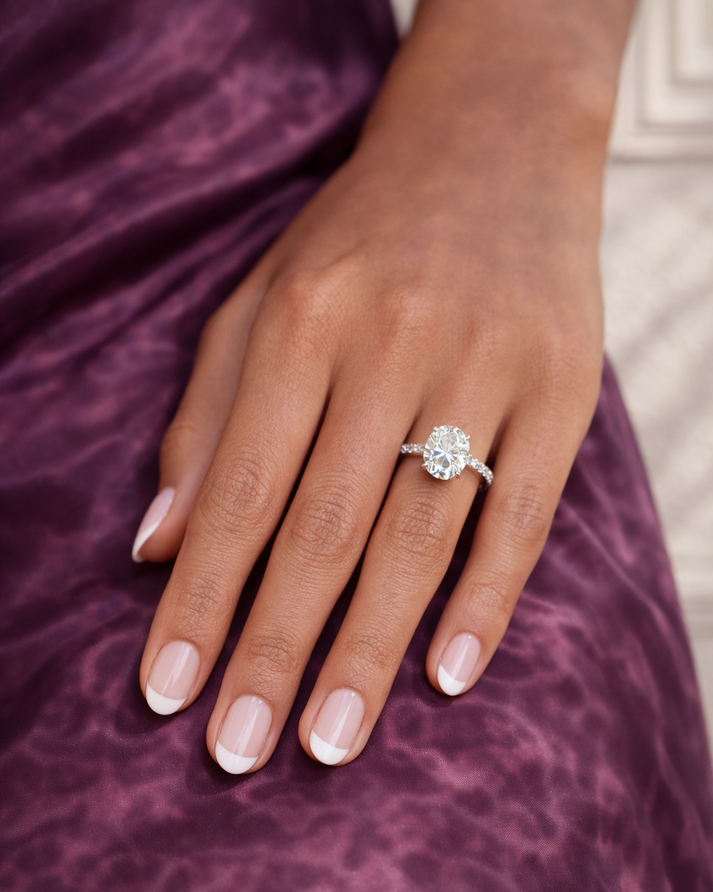 Refrain Oval Ring 3ct (Silver)