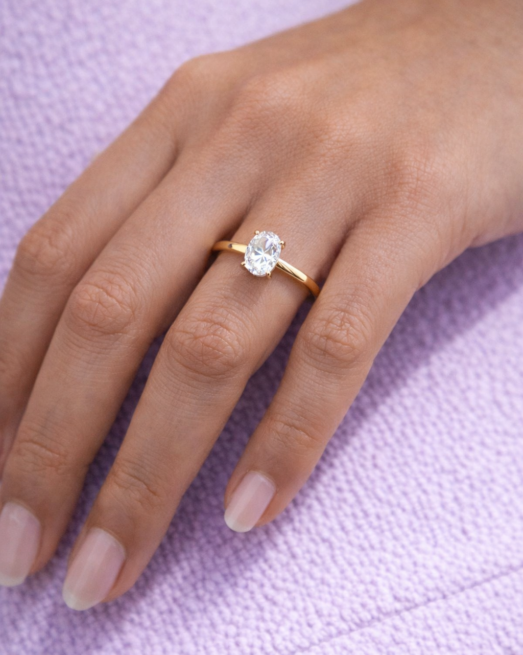 Echo Oval Ring 3ct (Gold)