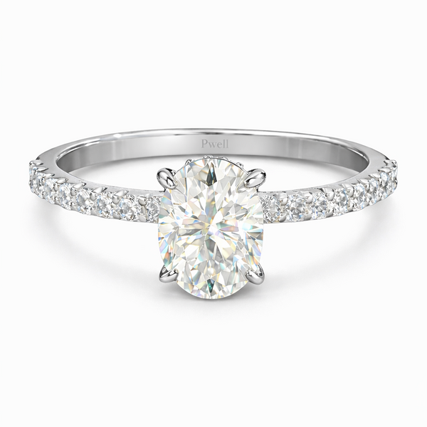 Refrain Oval Ring 3ct (Silver)