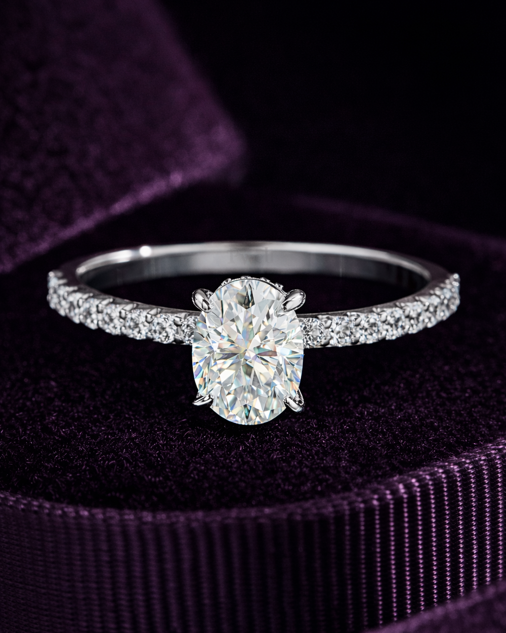 Refrain Oval Ring 3ct (Silver)