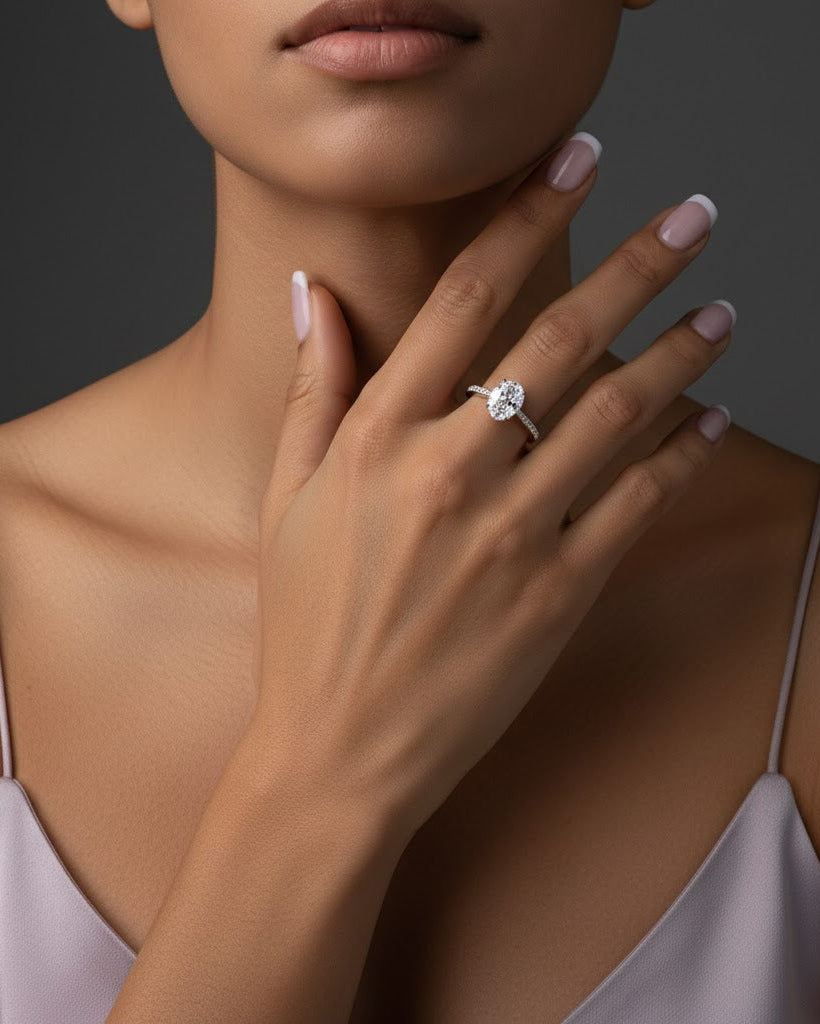 Refrain Oval Ring 2ct (Silver)