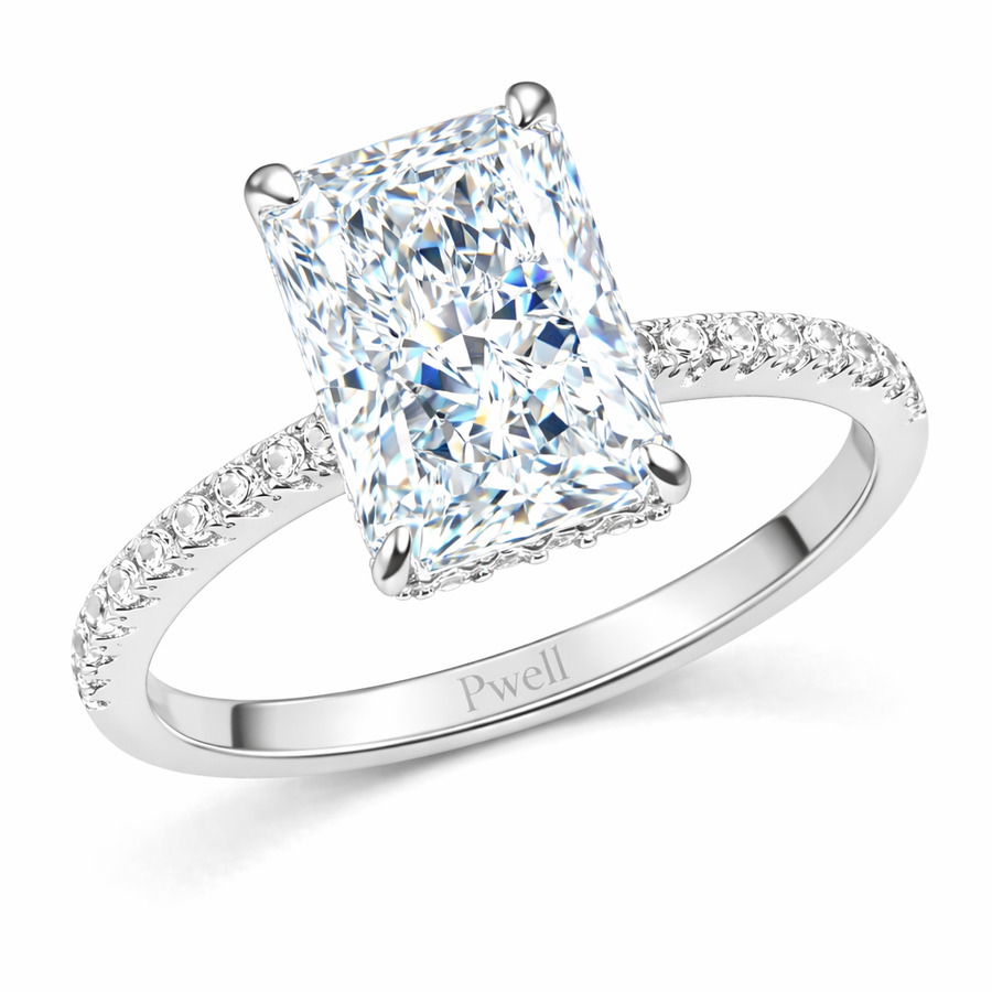 Crescendo Radiant Ring 5ct (Silver)