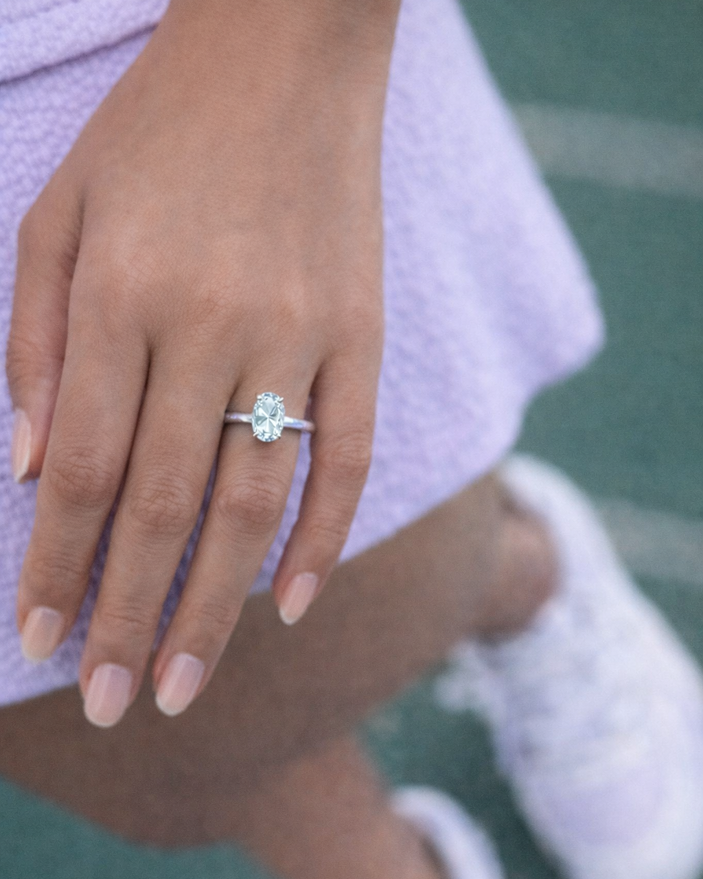 Echo Oval Ring 3ct (Silver)