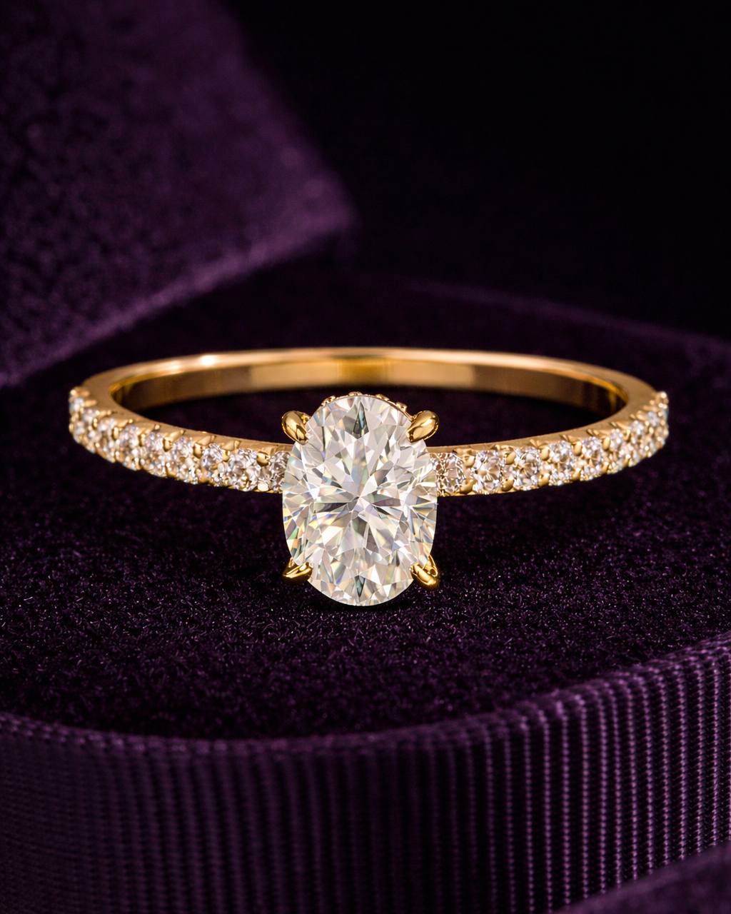 Refrain Oval Ring 2ct (Gold)