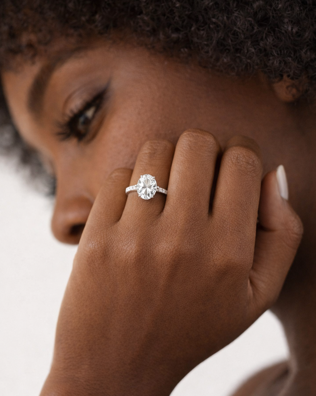 Refrain Oval Ring 3ct (Silver)
