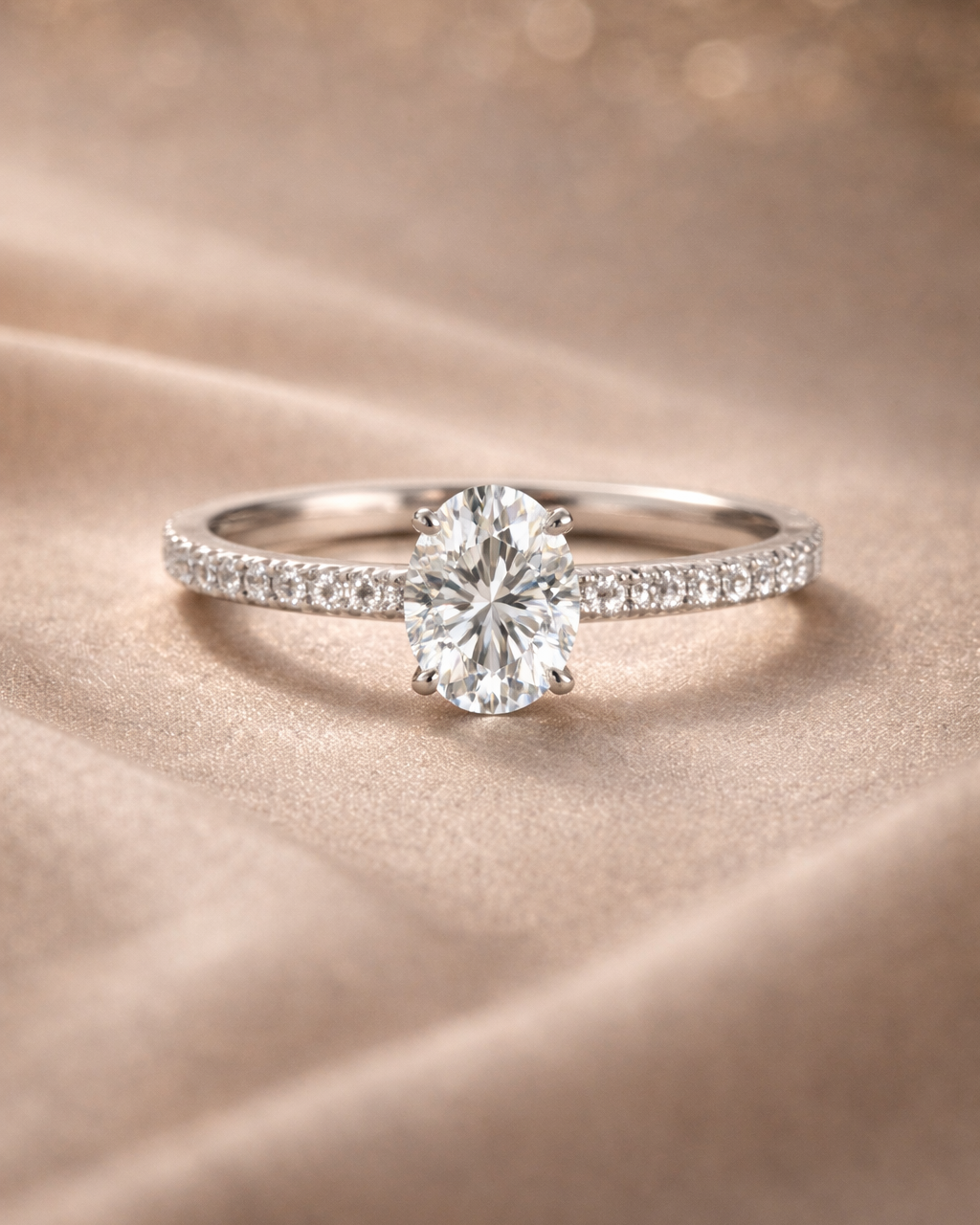 Refrain Oval Ring 3ct (Silver)